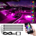 Auto si Moto - Electrice auto - Iluminare si semnalizare - Lumini ambientale - Banda LED auto cu control din aplicatie, culori RGB, lumini ambientale in interiorul masinii - Infinity.ro