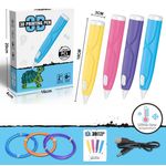 PC, gaming si accesorii - Imprimante, scanere & consumabile - Imprimare 3D - Creioane 3D - Set Stilou 3D cu 3 filamente colorate 1.75 mm, 18x3 cm, Mov - Infinity.ro