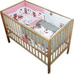 Casa si Gradina - Textile si covoare - Lenjerii de pat - Lenjerii copii - Lenjerie patut Hubners Bufnite, 5 piese, roz - Infinity.ro