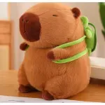 Jucarii, Copii si Bebe - Jucarii si jocuri - Jucarii de plus - Jucarie din plus Capybara simpatica, cu ghiozdan atasat, 23cm, ideala pentru copii Culoare maro, cadoul perfect ABYZ™ - Infinity.ro