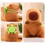 Jucarii, Copii si Bebe - Jucarii si jocuri - Jucarii de plus - Jucarie din plus Capybara simpatica, cu ghiozdan atasat, 23cm, ideala pentru copii Culoare maro, cadoul perfect ABYZ™ - Infinity.ro