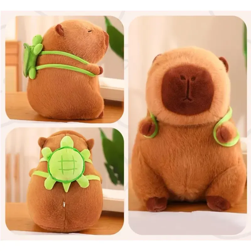 Jucarii, Copii si Bebe - Jucarii si jocuri - Jucarii de plus - Jucarie din plus Capybara simpatica, cu ghiozdan atasat, 23cm, ideala pentru copii Culoare maro, cadoul perfect ABYZ™ - Infinity.ro