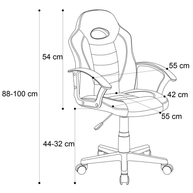 PC, gaming si accesorii - Gaming - Accesorii gaming - Scaune gaming - Scaun gaming US92 Euro, negru si alb, 55x55x88-100 cm - Infinity.ro