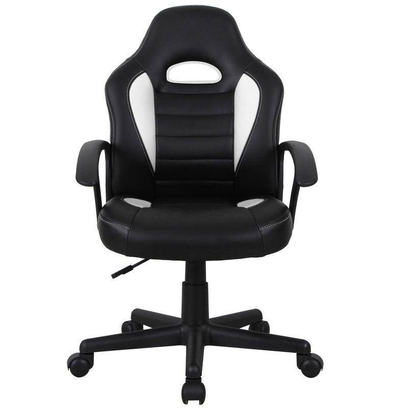 PC, gaming si accesorii - Gaming - Accesorii gaming - Scaune gaming - Scaun gaming US92 Euro, negru si alb, 55x55x88-100 cm - Infinity.ro
