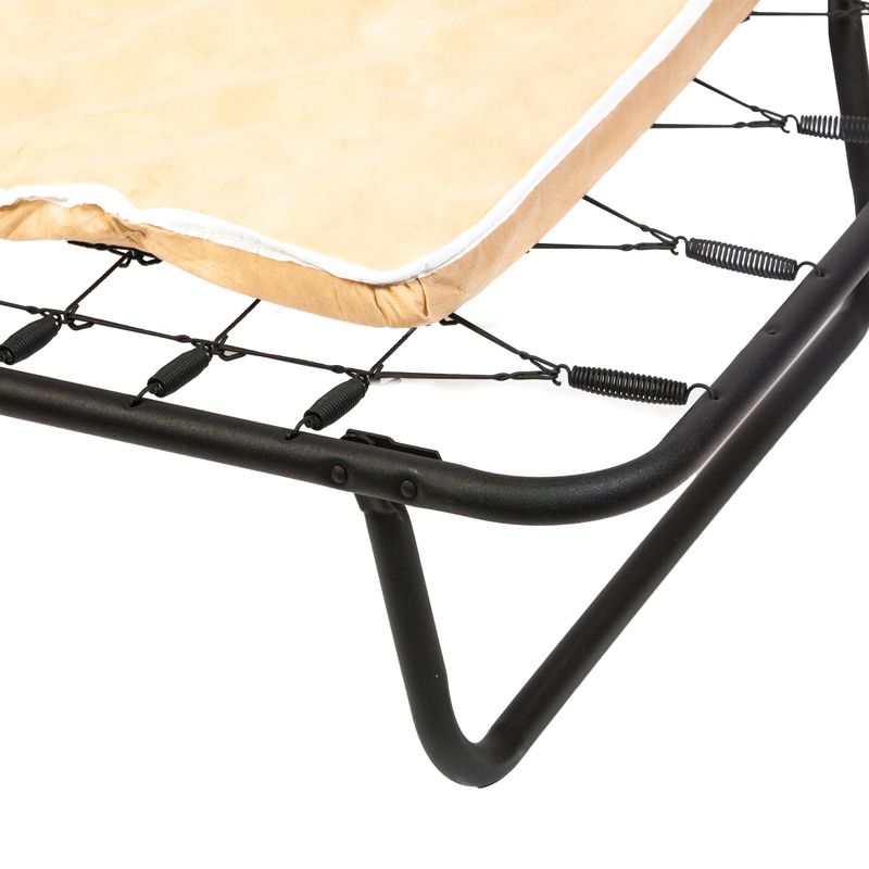 Casa si Gradina - Mobilier - Paturi si accesorii - Paturi - Pat pliant Star, negru, 190x80x25 cm - Infinity.ro