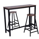 Casa si Gradina - Mobilier - Scaune si fotolii - Scaune - Set 2 scaune bar Hogland, negru si stejar antichizat, 40x40x71 cm - Infinity.ro