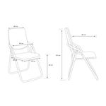 Casa si Gradina - Mobilier - Scaune si fotolii - Scaune - Scaun pliant Almeria, negru, 42x42x85 cm - Infinity.ro