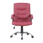 Casa si Gradina - Mobilier - Scaune si fotolii - Scaune - Scaun de birou directorial US02, bordo, 66x62x107-117 cm - Infinity.ro