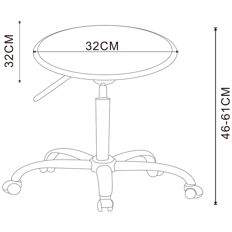 Casa si Gradina - Mobilier - Scaune si fotolii - Scaune - Scaun operator Benin, alb, 32x32x46-61 cm - Infinity.ro