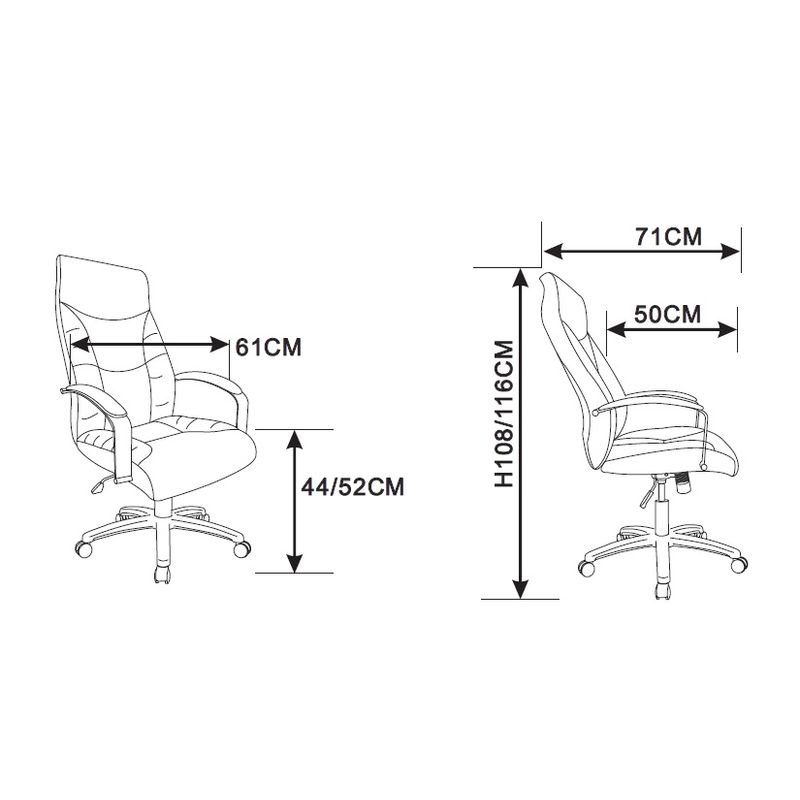 Casa si Gradina - Mobilier - Scaune si fotolii - Scaune - Scaun de birou directorial US62, negru, 61x71x108-116 cm - Infinity.ro