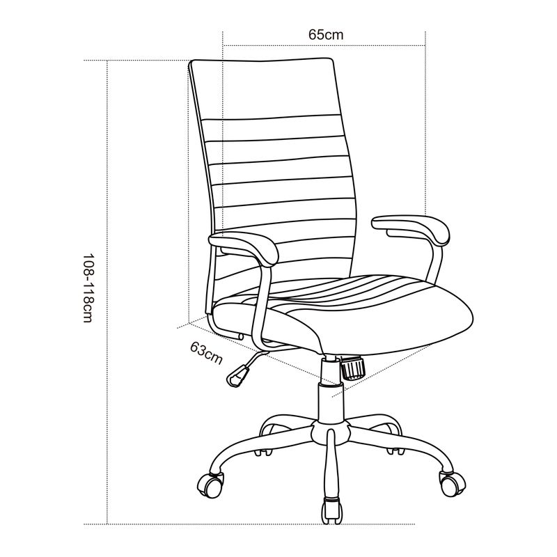 Casa si Gradina - Mobilier - Scaune si fotolii - Scaune - Scaun de birou directorial Davik, negru, 65x63x108-118 cm - Infinity.ro