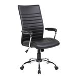 Casa si Gradina - Mobilier - Scaune si fotolii - Scaune - Scaun de birou directorial Davik, negru, 65x63x108-118 cm - Infinity.ro
