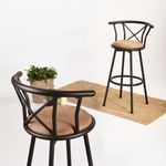 Casa si Gradina - Mobilier - Scaune si fotolii - Scaune - Scaun bar Hailey, maro, 56x43x99 cm - Infinity.ro