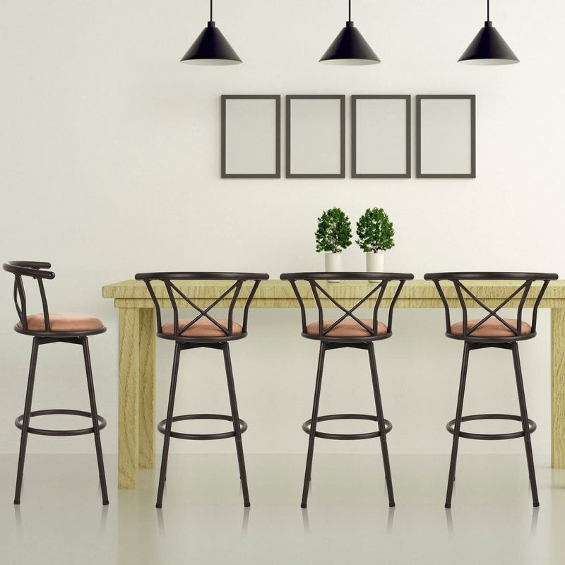 Casa si Gradina - Mobilier - Scaune si fotolii - Scaune - Scaun bar Hailey, maro, 56x43x99 cm - Infinity.ro