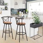 Casa si Gradina - Mobilier - Scaune si fotolii - Scaune - Scaun bar Hailey, maro, 56x43x99 cm - Infinity.ro