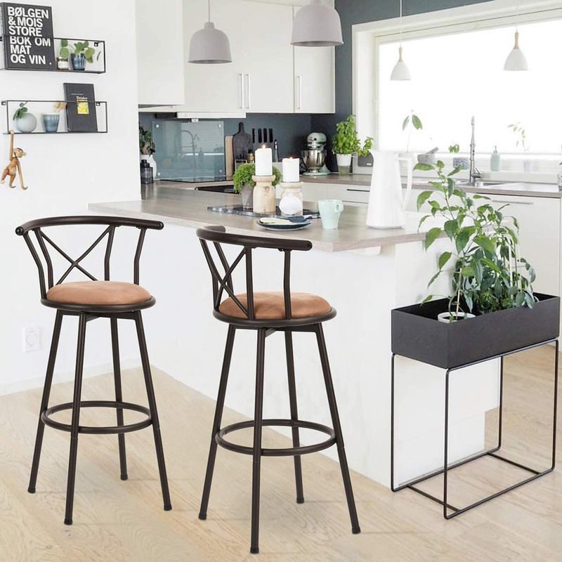Casa si Gradina - Mobilier - Scaune si fotolii - Scaune - Scaun bar Hailey, maro, 56x43x99 cm - Infinity.ro