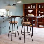 Casa si Gradina - Mobilier - Scaune si fotolii - Scaune - Scaun bar Hailey, maro, 56x43x99 cm - Infinity.ro