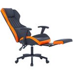 PC, gaming si accesorii - Gaming - Accesorii gaming - Scaune gaming - Scaun de birou directorial US77 Kronos, negru si portocaliu, 65x64x114-122 cm - Infinity.ro