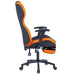 PC, gaming si accesorii - Gaming - Accesorii gaming - Scaune gaming - Scaun de birou directorial US77 Kronos, negru si portocaliu, 65x64x114-122 cm - Infinity.ro