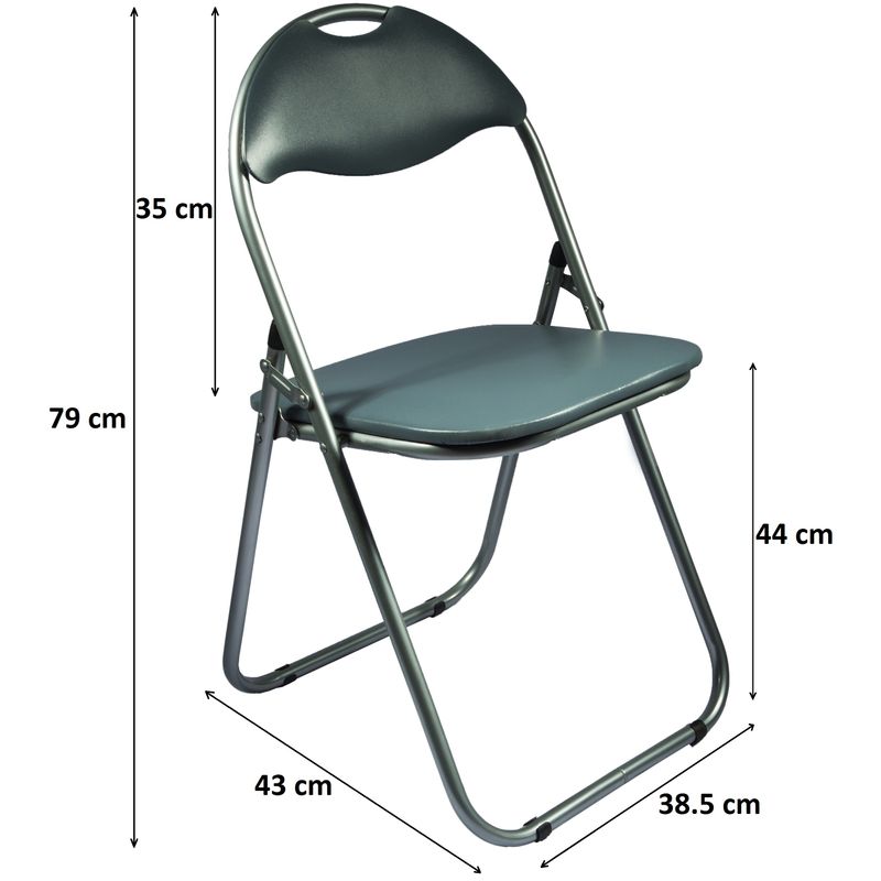 Casa si Gradina - Mobilier - Scaune si fotolii - Scaune - Scaun pliant Cordoba, gri, 38.5x43x79 cm - Infinity.ro