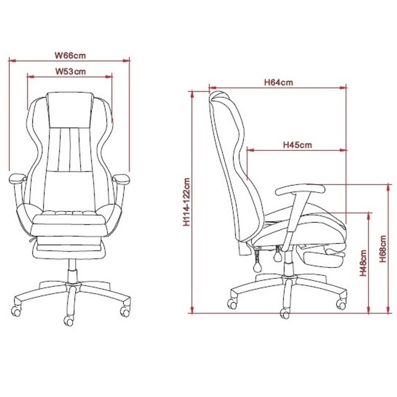 Casa si Gradina - Mobilier - Scaune si fotolii - Scaune - Scaun de birou directorial US77 Kronos, negru si alb, 65x64x114-122 cm - Infinity.ro