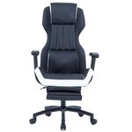 Casa si Gradina - Mobilier - Scaune si fotolii - Scaune - Scaun de birou directorial US77 Kronos, negru si alb, 65x64x114-122 cm - Infinity.ro