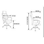 Casa si Gradina - Mobilier - Scaune si fotolii - Scaune - Scaun de birou directorial US65, gri, 57x68x114-124 cm - Infinity.ro