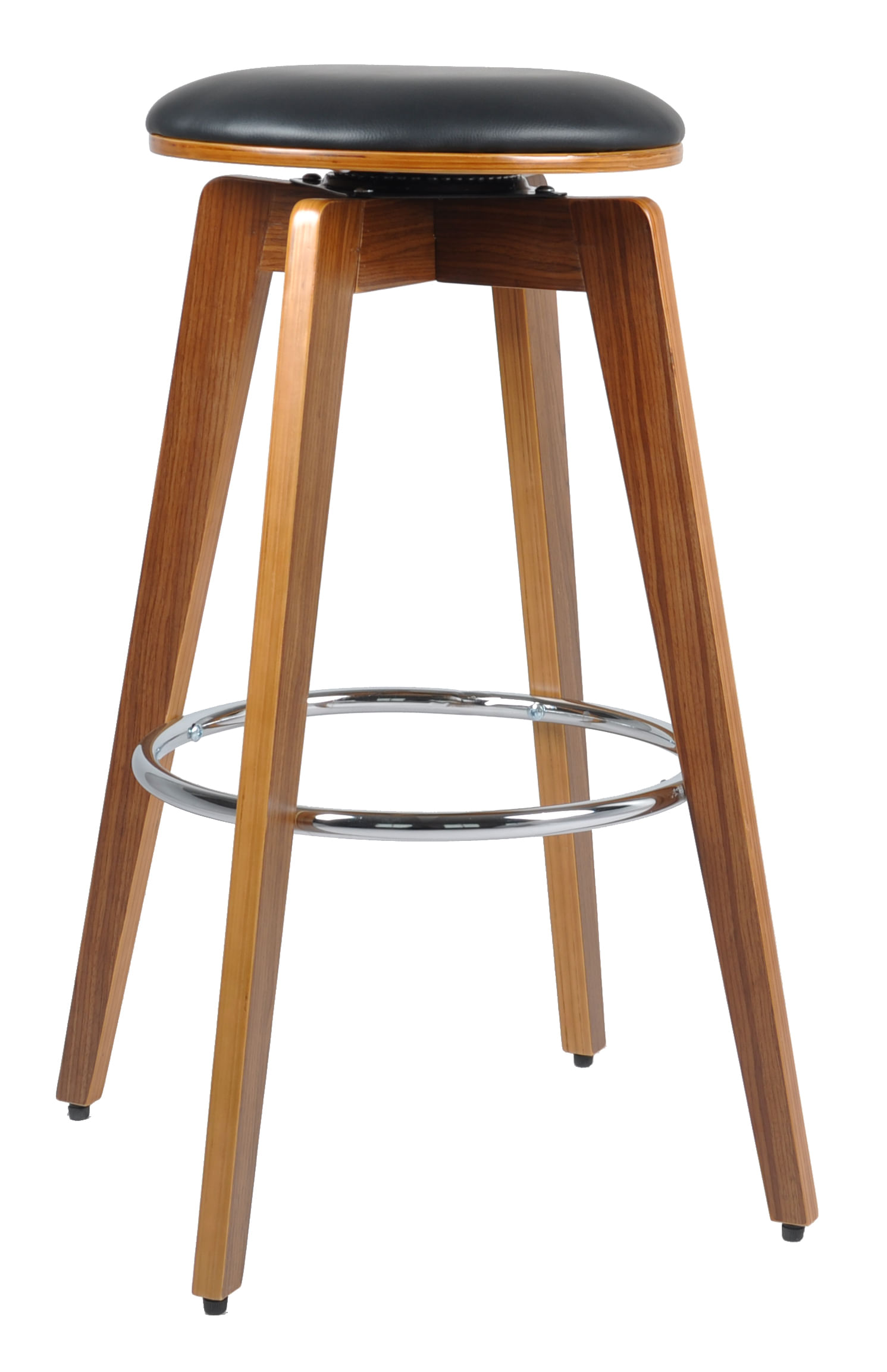 Scaun bar Hermes, negru, 58x58x77 cm
