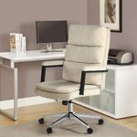 Casa si Gradina - Mobilier - Scaune si fotolii - Scaune - Scaun de birou US134 Aria, bej, 65.5x71.5x106-116 cm - Infinity.ro