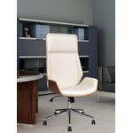 Casa si Gradina - Mobilier - Scaune si fotolii - Scaune - Scaun de birou directorial US116 Calisto, alb, 60x65x111-118 cm - Infinity.ro