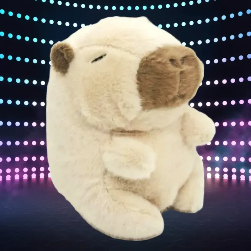 Jucarii, Copii si Bebe - Jucarii si jocuri - Jucarii de plus - Jucarie din plus Capybara, cu miscare de codita, 21cm, culoare bej Cadoul ideal pentru copii de toate varstele ABYZ™ - Infinity.ro
