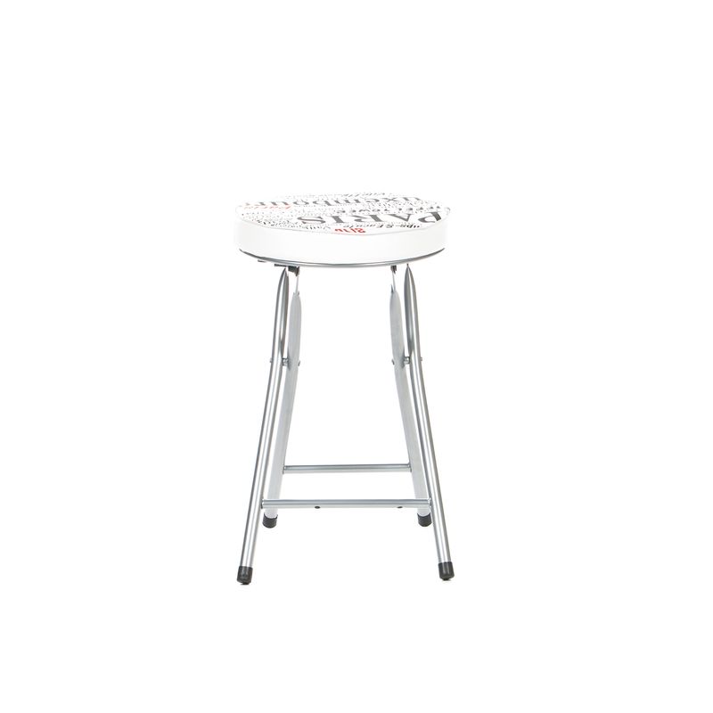 Casa si Gradina - Mobilier - Scaune si fotolii - Tabureti - Taburet pliant Cosmo Paris, alb, 30x30x50 cm - Infinity.ro