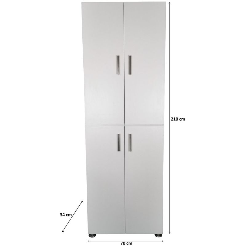 Casa si Gradina - Mobilier - Dulapuri si sifoniere - Dulapuri - Dulap sau pantofar Leon, alb, 70x34x210 cm - Infinity.ro