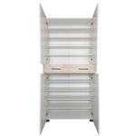 Casa si Gradina - Mobilier - Dulapuri si sifoniere - Dulapuri - Dulap sau pantofar Zaragosa, stejar alb si alb, 90x35x195 cm - Infinity.ro