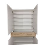 Casa si Gradina - Mobilier - Dulapuri si sifoniere - Dulapuri - Dulap sau pantofar Zaragosa, stejar alb si alb, 90x35x195 cm - Infinity.ro