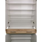 Casa si Gradina - Mobilier - Dulapuri si sifoniere - Dulapuri - Dulap sau pantofar Zaragosa, stejar alb si alb, 90x35x195 cm - Infinity.ro