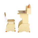 Casa si Gradina - Mobilier - Mese si birouri - Birouri - Set birou copii, natur, 75x48x102-105 cm - Infinity.ro