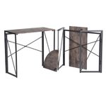 Casa si Gradina - Mobilier - Mese si birouri - Birouri - Birou colt, negru si wenge, 38x119.5x75 cm - Infinity.ro