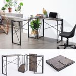 Casa si Gradina - Mobilier - Mese si birouri - Birouri - Birou colt, negru si wenge, 38x119.5x75 cm - Infinity.ro