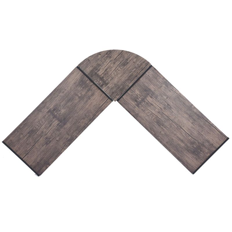 Casa si Gradina - Mobilier - Mese si birouri - Birouri - Birou colt, negru si wenge, 38x119.5x75 cm - Infinity.ro