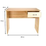 Casa si Gradina - Mobilier - Mese si birouri - Birouri - Birou PC Aisa, stejar, 100x48x76 cm - Infinity.ro