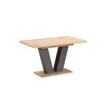 Casa si Gradina - Mobilier - Mese si birouri - Mese bucatarie si dining - Masa extensibila Vegas, gri si stejar alb, 136-176x80x75 cm - Infinity.ro