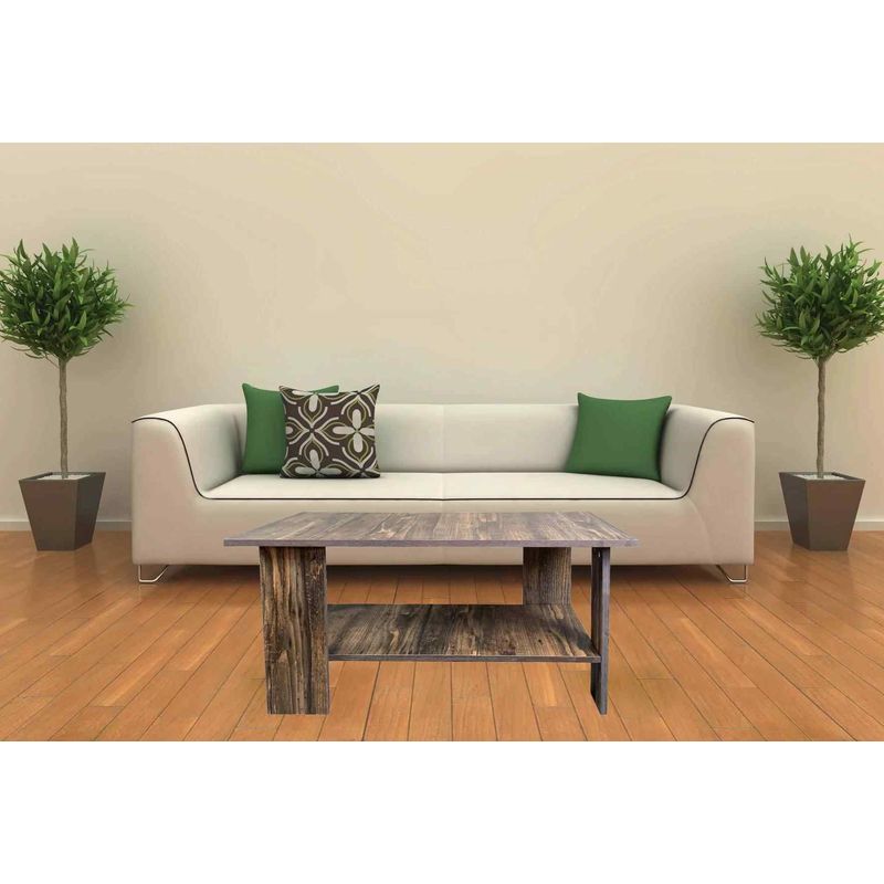 Casa si Gradina - Mobilier - Mese si birouri - Mese bucatarie si dining - Masa Cafea Turo antichizat, stejar alb, 87x60x43 cm - Infinity.ro