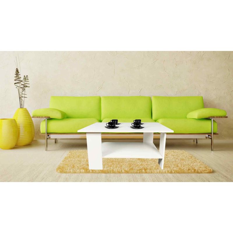 Casa si Gradina - Mobilier - Mese si birouri - Mese bucatarie si dining - Masa Cafea Turo, alb, 87x60x43 cm - Infinity.ro