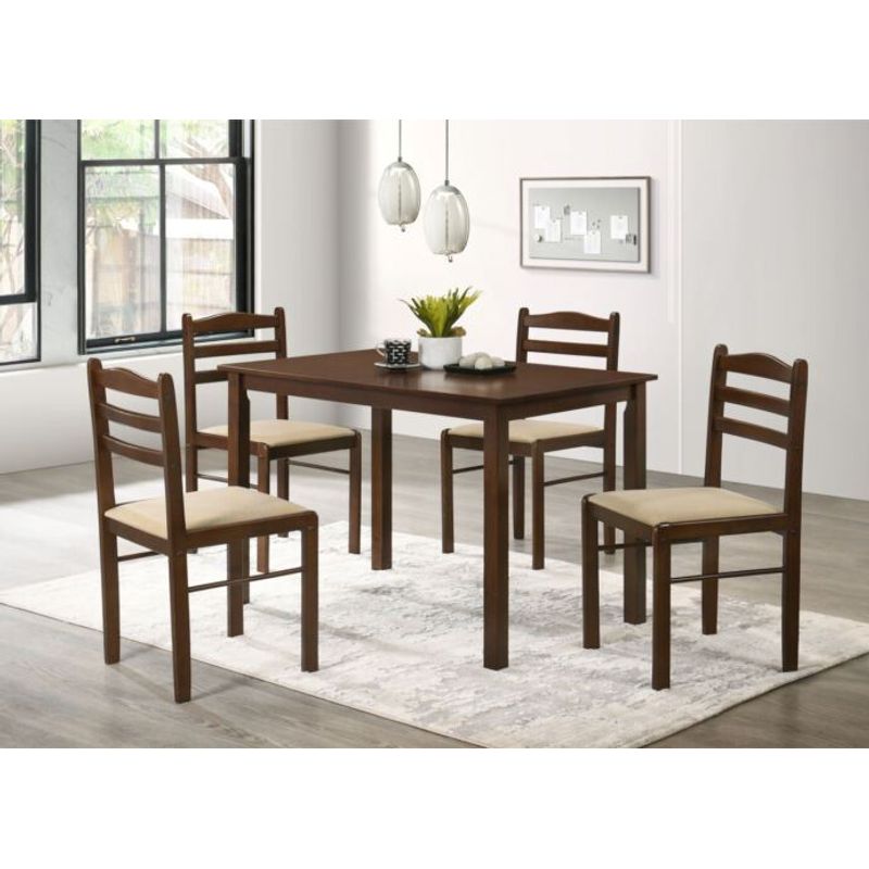 Casa si Gradina - Mobilier - Seturi de mobilier - Seturi mese si scaune - Set masa Parma cu 4 scaune, Maro, 110x70x73cm, UnicSpot - Infinity.ro