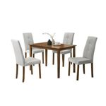 Casa si Gradina - Mobilier - Seturi de mobilier - Seturi mese si scaune - Set masa 4 scaune Dublin, Bej, UnicSpot - Infinity.ro