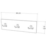 Casa si Gradina - Mobilier - Organizare si depozitare - Cuiere - Cuier perete cu 3 agatatoare, alb, 44x11 cm - Infinity.ro