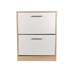 Casa si Gradina - Mobilier - Organizare si depozitare - Organizator incaltaminte - Pantofar Molino cu doua usi, stejar alb si alb, 63x24x81.5 cm - Infinity.ro