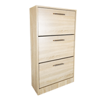 Casa si Gradina - Mobilier - Organizare si depozitare - Organizator incaltaminte - Pantofar Vario cu trei sertare, stejar alb, 63x24x117 cm - Infinity.ro