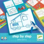 Jucarii, Copii si Bebe - Jucarii si jocuri - Jucarii & jocuri educative - Jocuri si jucarii educative - Joc Eduludo Deseneaza pas cu pas vehicule si roboti - Infinity.ro